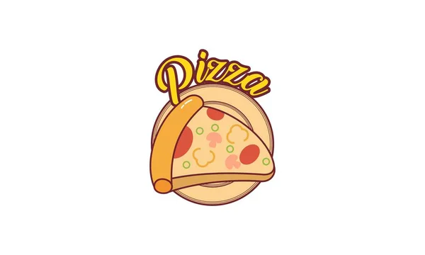 Pizza Vector Logo Design — Stock Vector