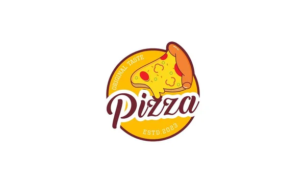 Diseño Del Logo Del Vector Pizza — Vector de stock