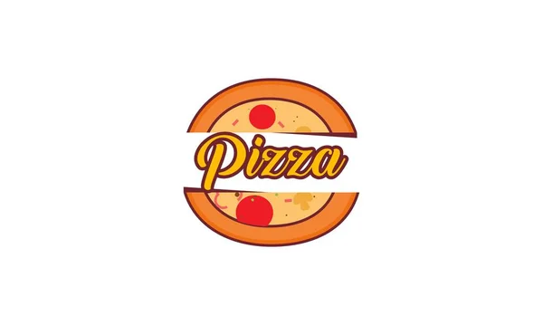 Дизайн Логотипа Пиццы — стоковый вектор