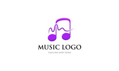 Yaratıcı müzik logosu. Müzik notası logosu