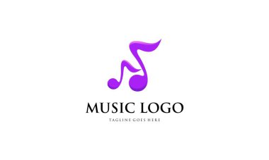 Yaratıcı müzik logosu. Müzik notası logosu