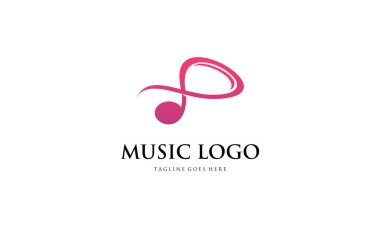 Yaratıcı müzik logosu. Müzik notası logosu