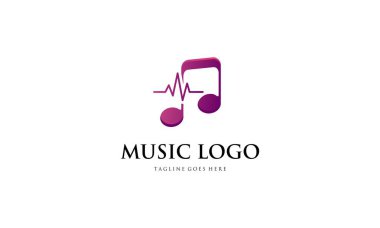Yaratıcı müzik logosu. Müzik notası logosu