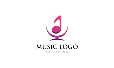 Yaratıcı müzik logosu. Müzik notası logosu