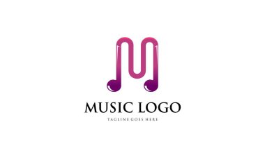 Yaratıcı müzik logosu. Müzik notası logosu