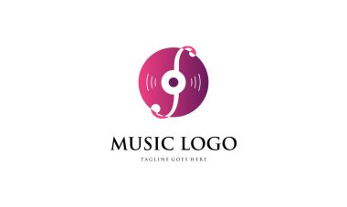 Yaratıcı müzik logosu. Müzik notası logosu