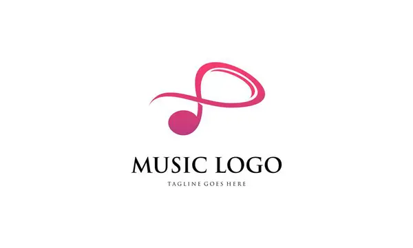 Creative music logo. Musical note logo