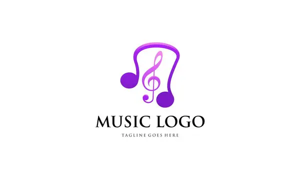 Kreatives Musik Logo Musikalisches Logo — Stockfoto
