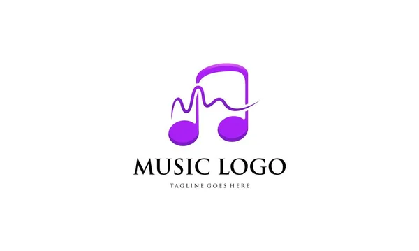 Kreatives Musik Logo Musikalische Note — Stockfoto