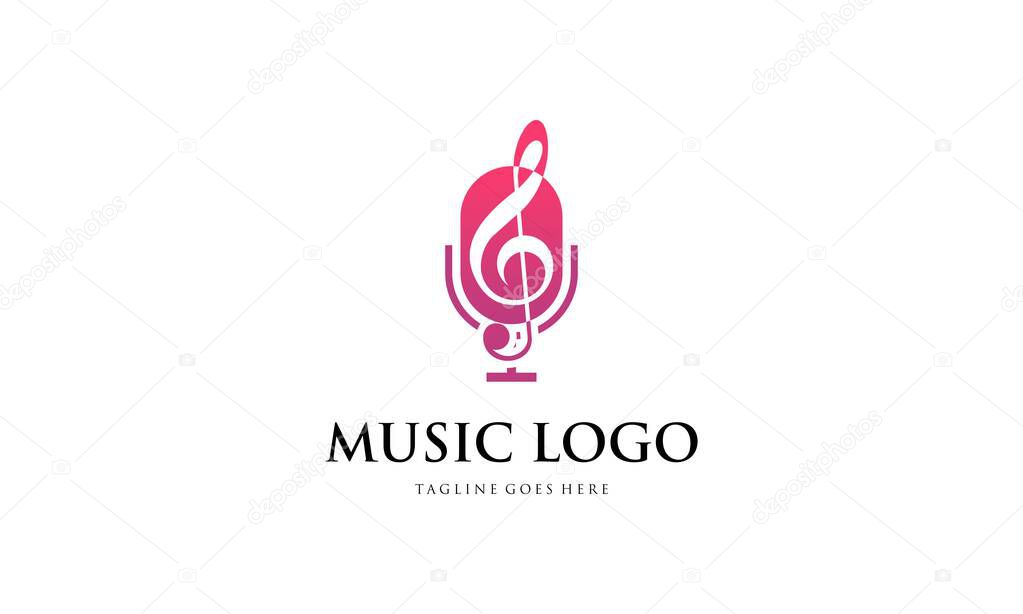 Creative music logo. Musical  logo