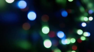 Bokeh Christmas Lights Blinking Seamless. New Year concept.