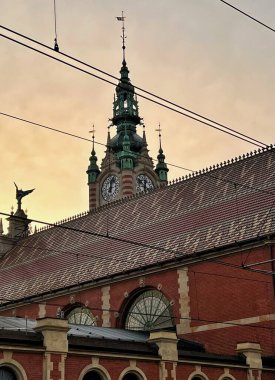 Gdansk 'ın eski belediye binası. Vroclaw. Rusya..