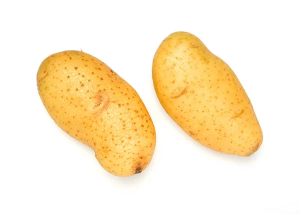 Young Potato Isolated White Background Top Viwe — Stock Photo, Image
