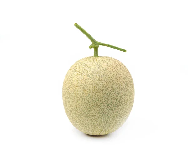 Close Fresh Melon Cantaloupe Short Stalk Organic Fruit Good Health — Stock Photo, Image