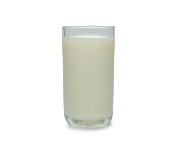 Стакан Молока Изолирован Белом Фоне Обрезанием Пути — стоковое фото