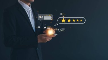 Müşteri memnuniyet değerlendirmesi anket konsepti, müşteri iş itibarı sıralamasına öncülük eden hizmet kalitesini değerlendirebilir. deneyim konsepti hizmet memnuniyeti için en iyi hizmet.