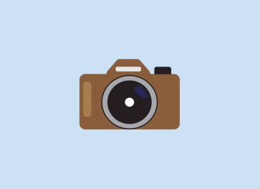 camera vector flat design icon
