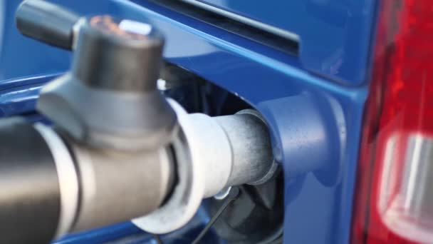 Bocal Combustível Veículo Gás Natural Comprimido — Vídeo de Stock