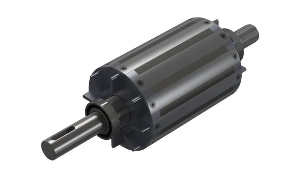 Rotor Met Permanente Magneten Voor Elektrische Generatoren Illustratie Geïsoleerd — Stockfoto