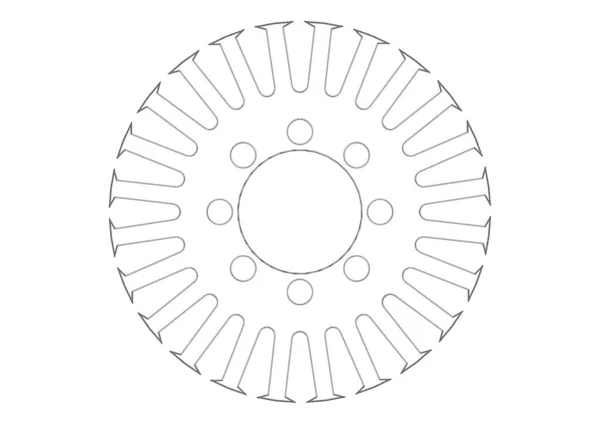Ламінування Ротора Використовується Електродвигуні Електромагнітний Листовий Метал — стокове фото