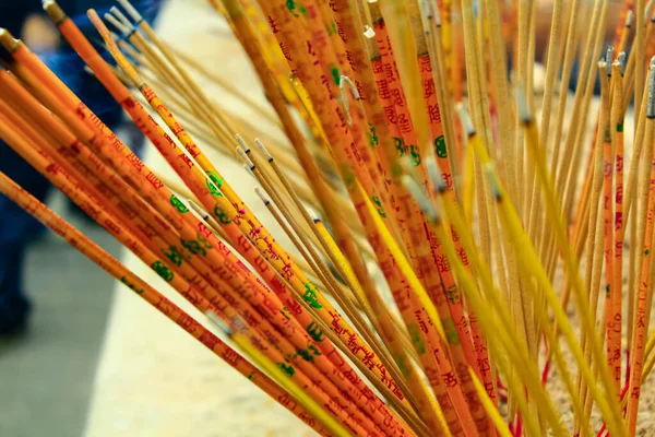 Close Incense Sticks Chinese Temple Hong Kong Incense Sticks Chinese — Stock Photo, Image