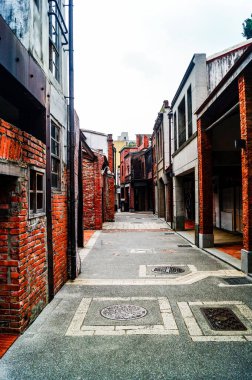 Wanhua Bölgesi, Taipei, Tayvan 'daki Bopiliao Tarihi Bloğu' nun sokağı. Taipei Şehir Yönetimi bölgenin mirasını korumak için Kültür ve Miras Eğitim Merkezi kurdu..