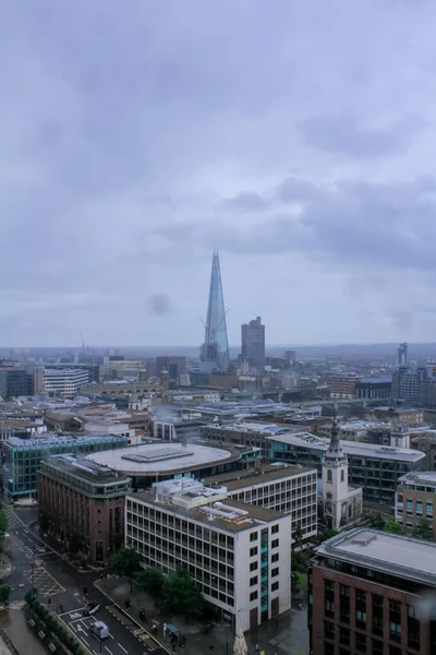 Veduta Aerea Del Paesaggio Urbano Londra Sotto Cielo Nuvoloso Presa — Foto Stock