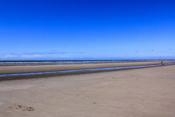 Вид Пляж Мбаппе Victoria Road Beach Дюны Мбаппе Ливерпуле Великобритания — стоковое фото