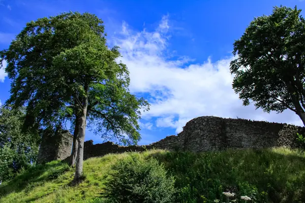 Het Uitzicht Ruïnes Van Het Kasteel Van Kendal Een Middeleeuwse — Stockfoto