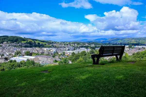 Pohled Kendal Cityscape Trosek Hradu Kendal Cumbria Anglie Velká Británie — Stock fotografie