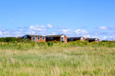 Liverpool 'un Crosby Sahili yakınlarındaki kırsal bölge, İngiltere kırsal kesimi. Seyahat ve doğa sahnesi.