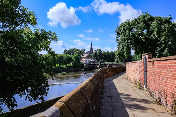 View Chester City Chester City Wall Old Dee Bridge Dee — Stock Photo, Image