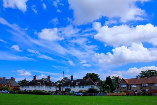 Θέα Της Υπαίθρου Του Λίβερπουλ Αγγλία Ηνωμένο Βασίλειο Σπίτια Κατοικιών — Φωτογραφία Αρχείου