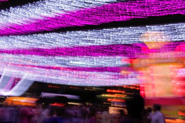 Fotoğraf efekti, Hong Kong 'da sonbahar ortası festivali için ışıklandırma..