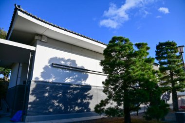 The inside of nijo jo castle, Kyoto, Japan. World Heritage Site. Major tourist attraction in Kansai region in Japan. Japan famous historic architecture. Building exterior and nature scene. clipart