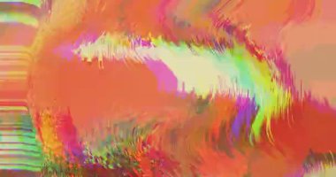 Glitch Psychedelic Abstract Background Of Trippy Art - Seamless loop