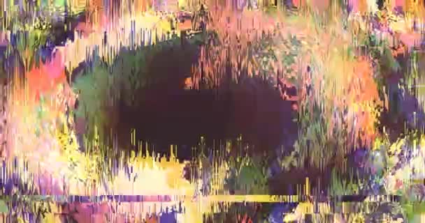 Glitch Psychedelic Abstract Background Trippy Art Seamless Loop — Αρχείο Βίντεο