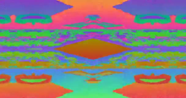 Glitch Psychedelic Abstract Background Trippy Art Seamless Loop — Vídeo de stock