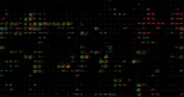 Binary Beatscapes Glitch Psychedelic Abstract Background Trippy Art Seamless Loop — Stockvideo