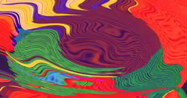 Binary Beats Glitch Psychedelic Abstract Background Trippy Art Seamless Loop — Stok video