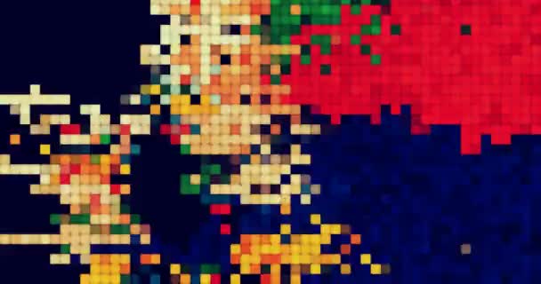シナプス交響曲 グリッチサイケデリック アブストラクトトリッピー アートの背景 シームレスなループ — ストック動画