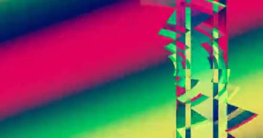 Neon Nights. Glitch Psychedelic Abstract Background Of Trippy Art - Seamless loop