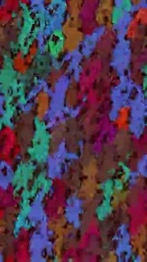 Flowers and Memories - Vertical.Glitch Psychedelic Abstract Background Of Trippy Art - Seamless loop
