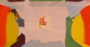 Neon Nights. Glitch Psychedelic Abstract Background Of Trippy Art - Seamless loop