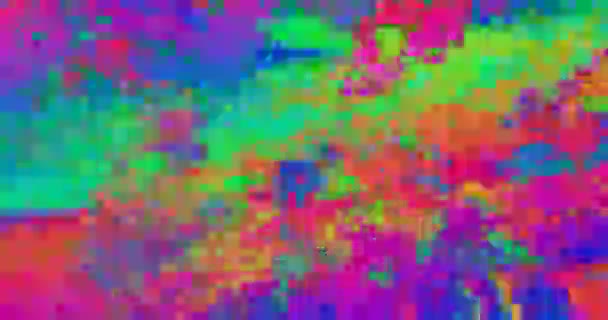 Digital Dreamscape Glitch Psychedelic Abstract Background Trippy Art Seamless Loop — Vídeo de Stock