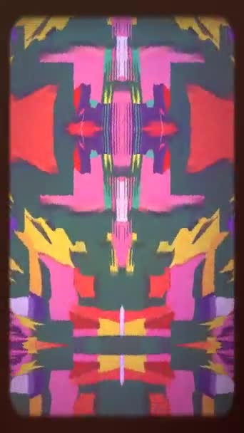 Digital Dreamscape Glitch Psychedelic Abstract Background Trippy Art Seamless Loop — Wideo stockowe