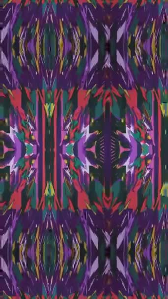 Electro Optical Excursion Glitch Psychedelic Abstract Background Trippy Art Seamless — Vídeo de stock