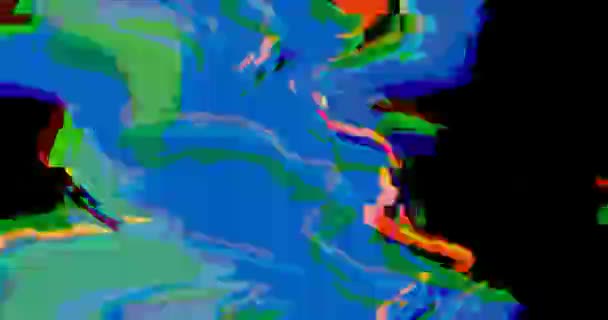 Neonächte Panne Psychedelischen Abstrakten Hintergrund Der Trippy Art Nahtlose Schleife — Stockvideo