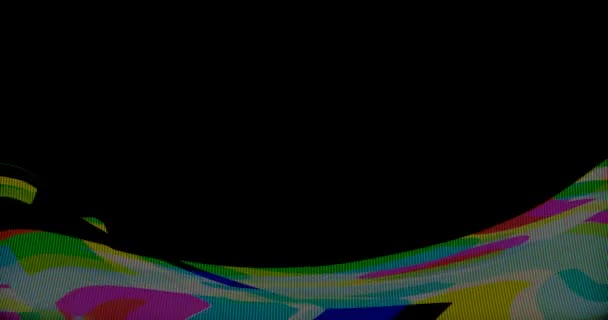 Neon Nights Glitch Psychedelic Abstract Background Trippy Art Seamless Loop — Stock video
