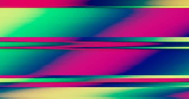 Neon Nights Glitch Psychedelic Abstract Background Trippy Art Seamless Loop — 图库视频影像